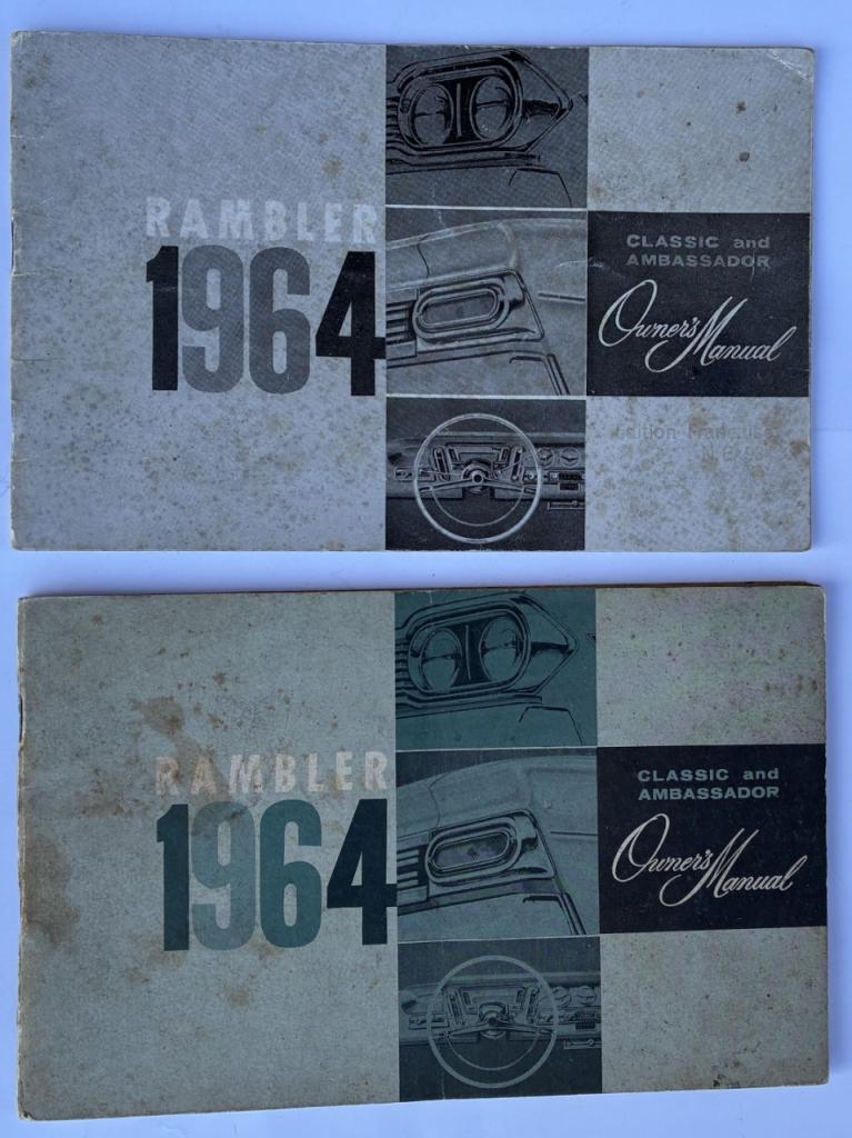 Les 2 manuels Renault Rambler Classic 1964 LesAnciennes.com