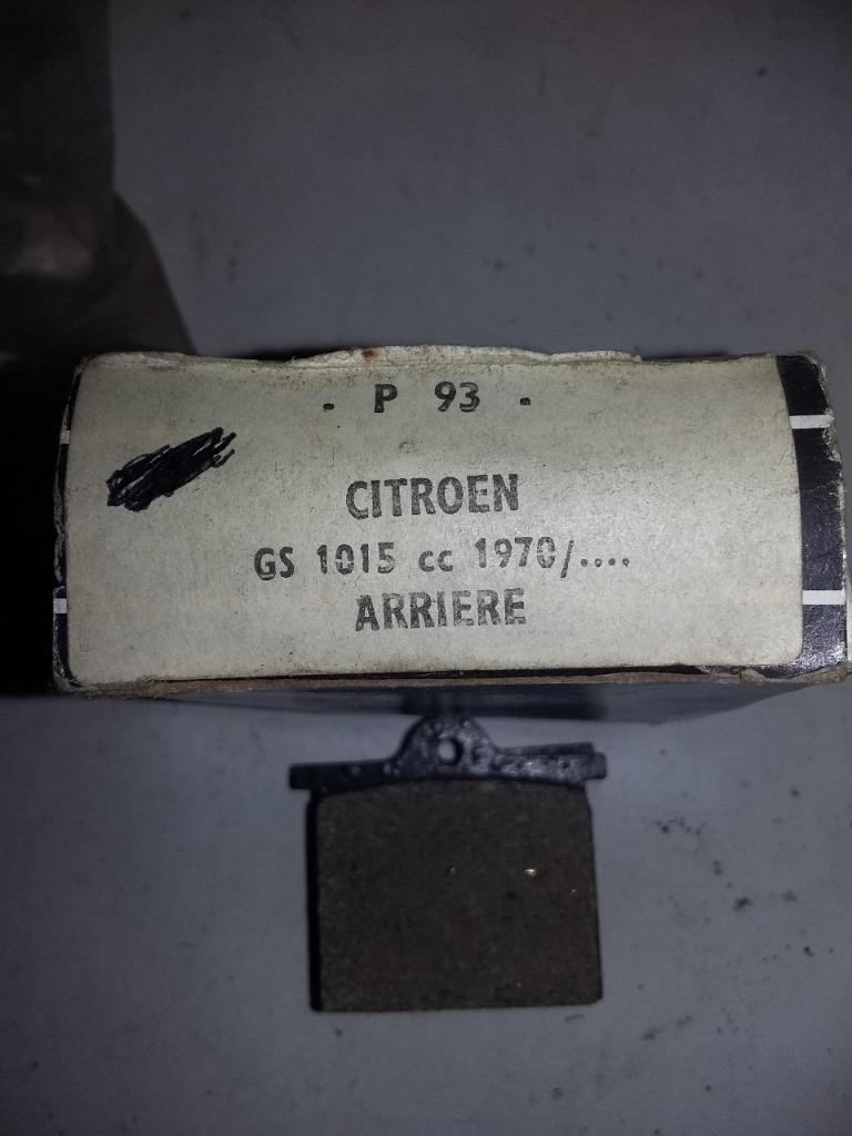Plaquette de freins CITROEN GS 1015 LesAnciennes.com
