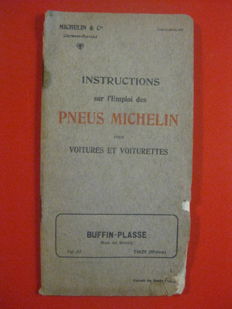 Instructions pour pneus Michelin 1910 LesAnciennes.com