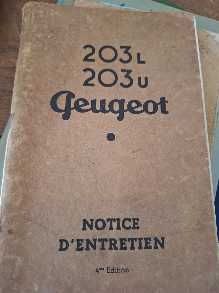 Notice entretien Peugeot 203 U et L LesAnciennes.com