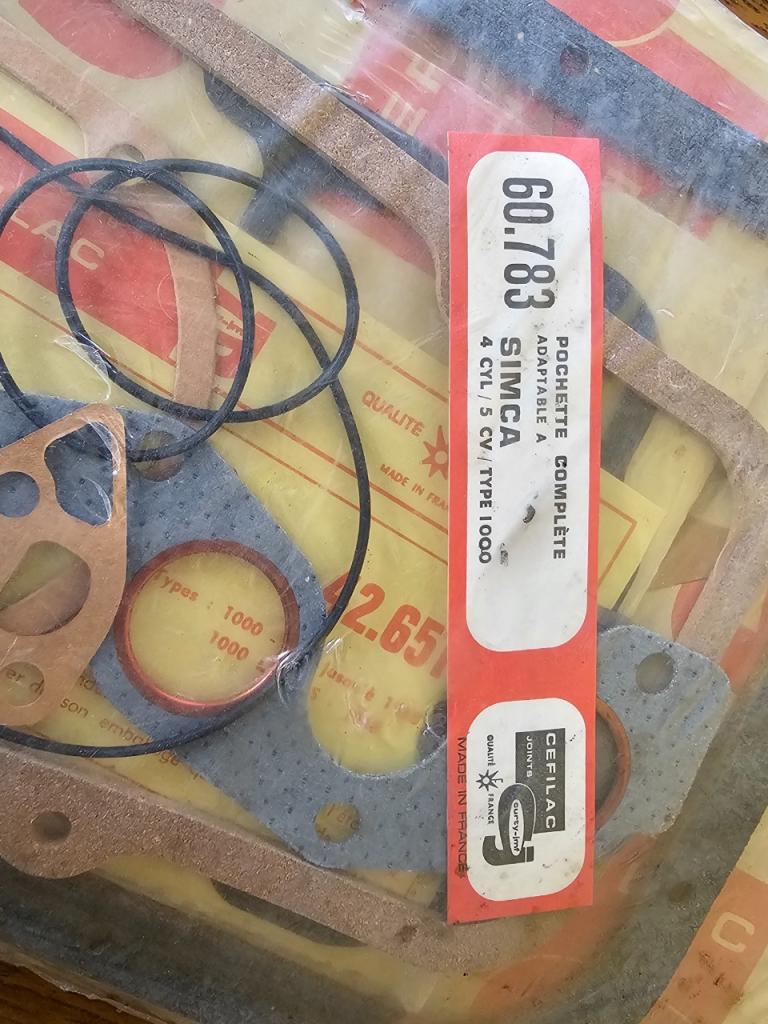 Pochette complète et rodage SIMCA 1000 LesAnciennes.com