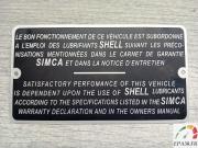 image_0-PLAQUE ALU SHELL CONVOYEUR D’AIR SIMCA 1000 RALLYE
