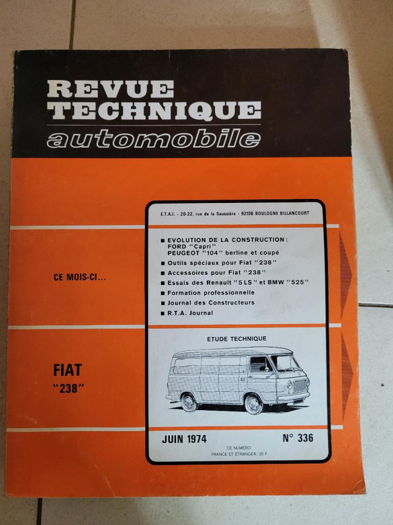 RTA N° 336 FIAT 238 LesAnciennes.com