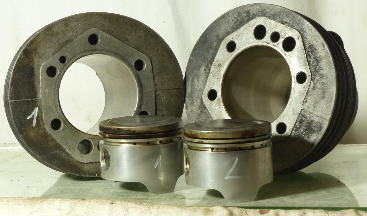 2 Cylindres Guzzi chromés Ø 88 avec pistons LesAnciennes.com