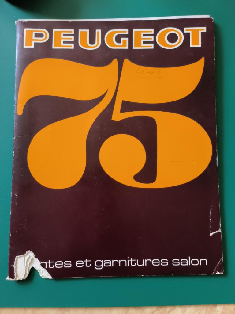 Nuancier Peugeot 1975 d’origine Teintes LesAnciennes.com