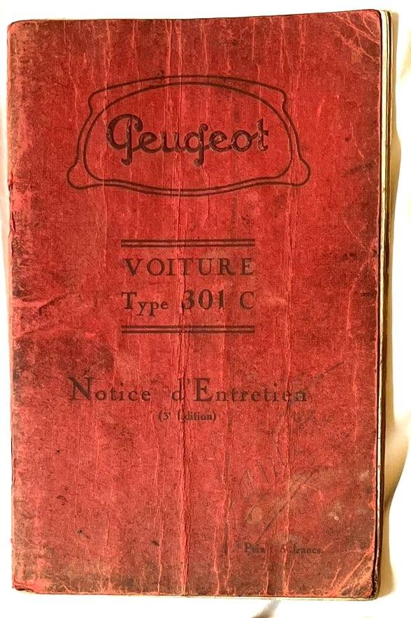 Notice d’entretien Peugeot 301 C 1933 LesAnciennes.com