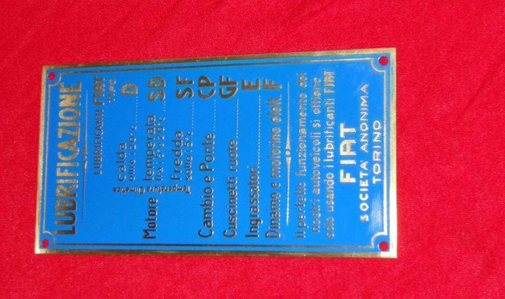 Plaque FIAT 508 Balilla LesAnciennes.com