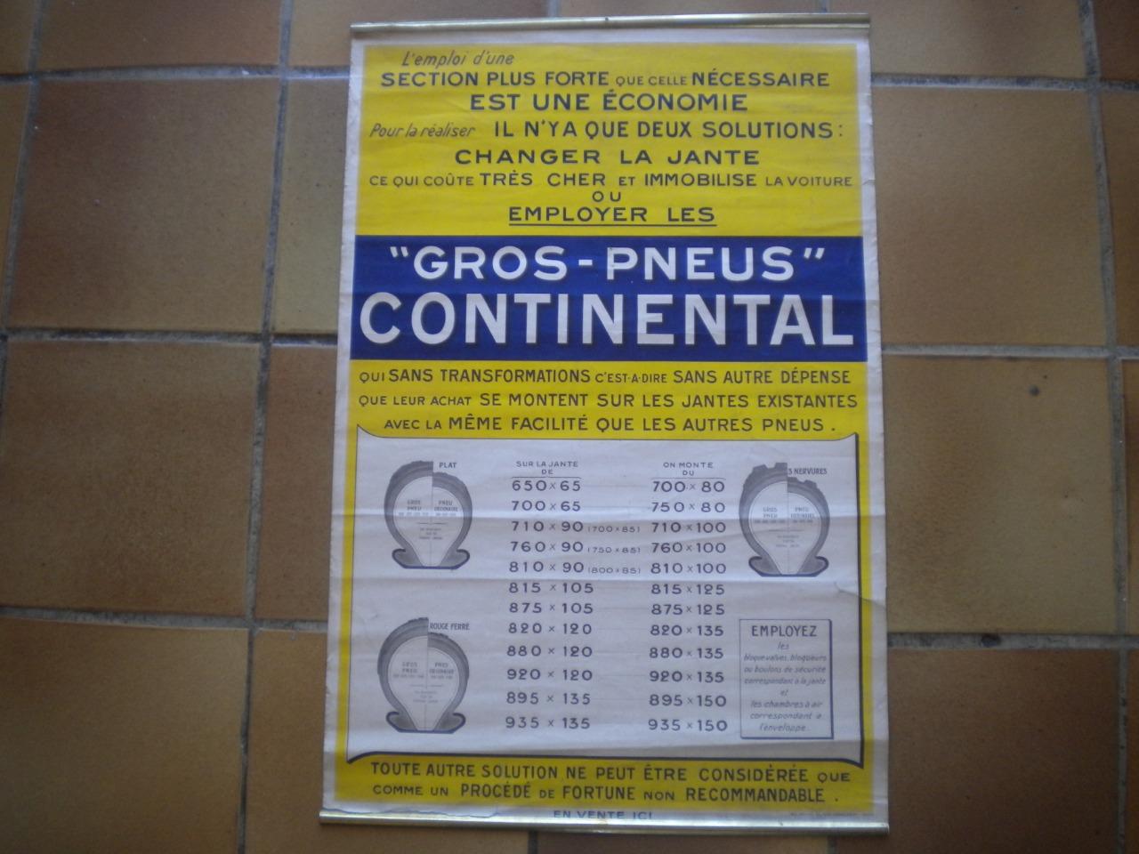 Affiche gros pneu Continental automobile LesAnciennes.com