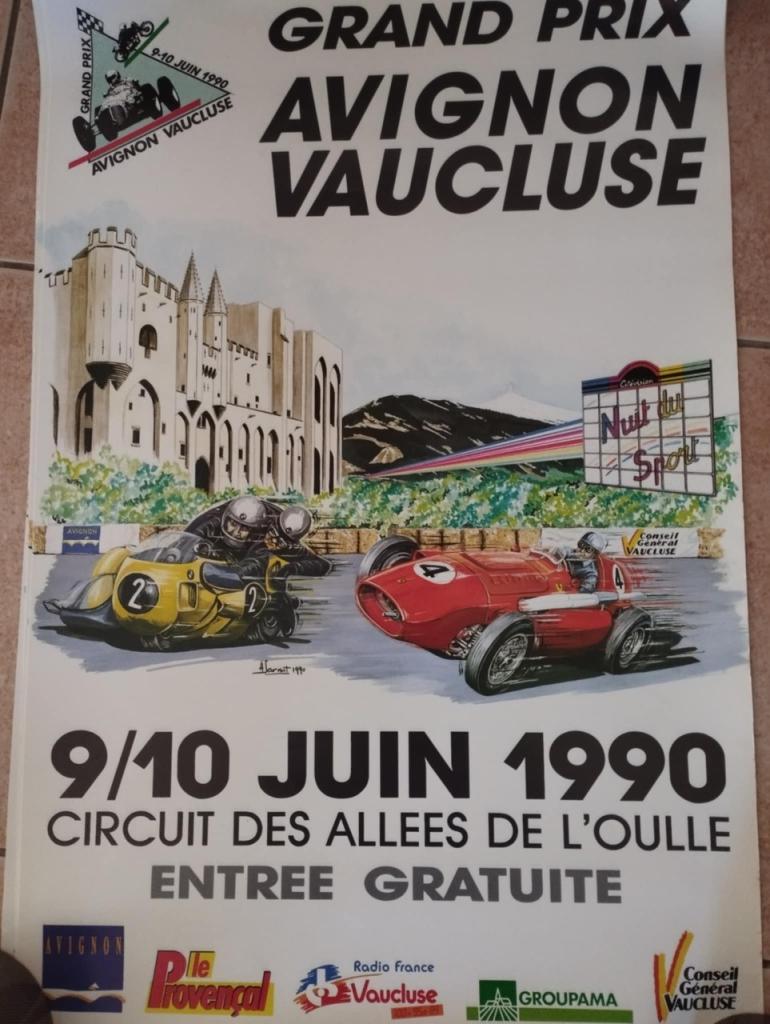 Affiche Grand Prix d'Avignon Vaucluse 1990 LesAnciennes.com