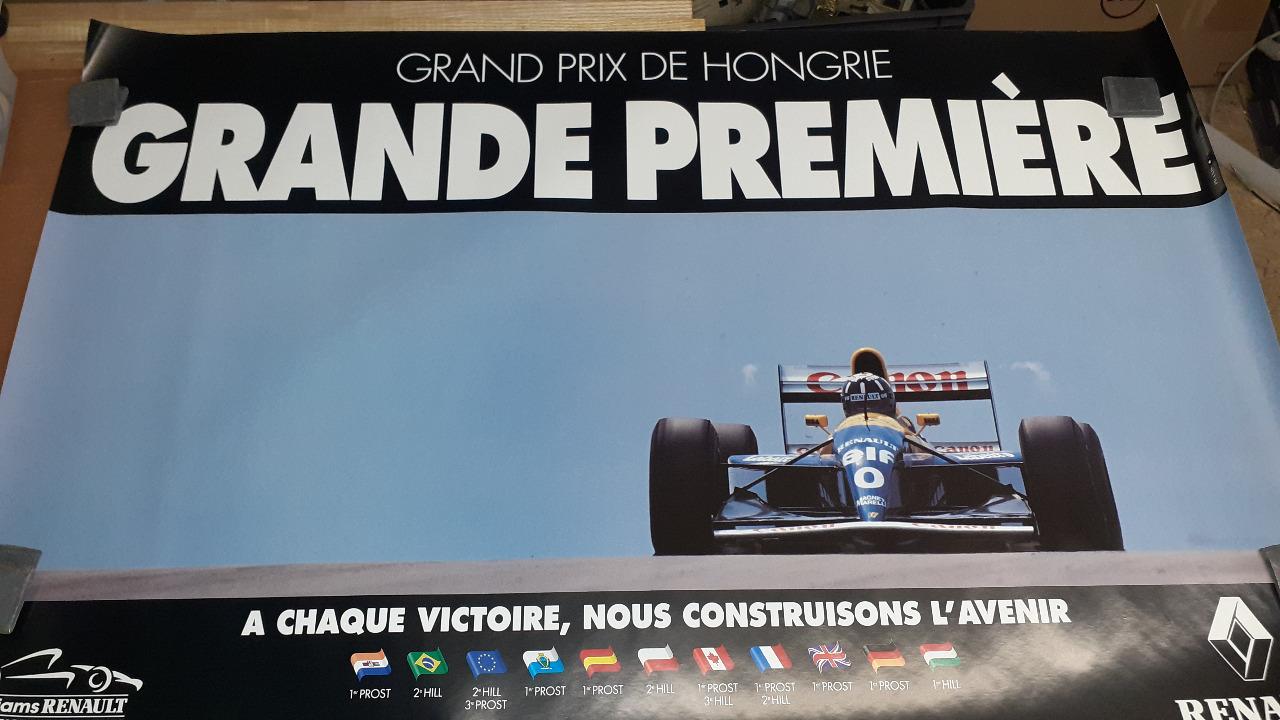 Affiche F1 reanult Grand prix de Hongrie LesAnciennes.com