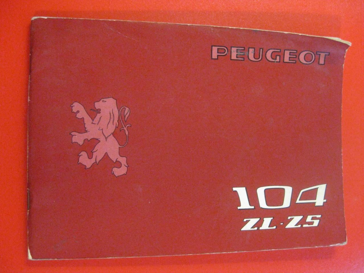 Notice entretien Peugeot 104 ZL & ZS 1975 LesAnciennes.com