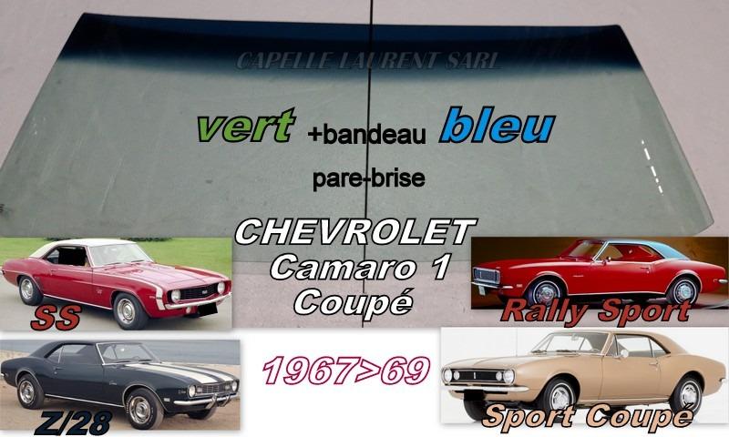 CHEVROLET CAMARO 1 1967/69 PARE BRISE NEUF LesAnciennes.com