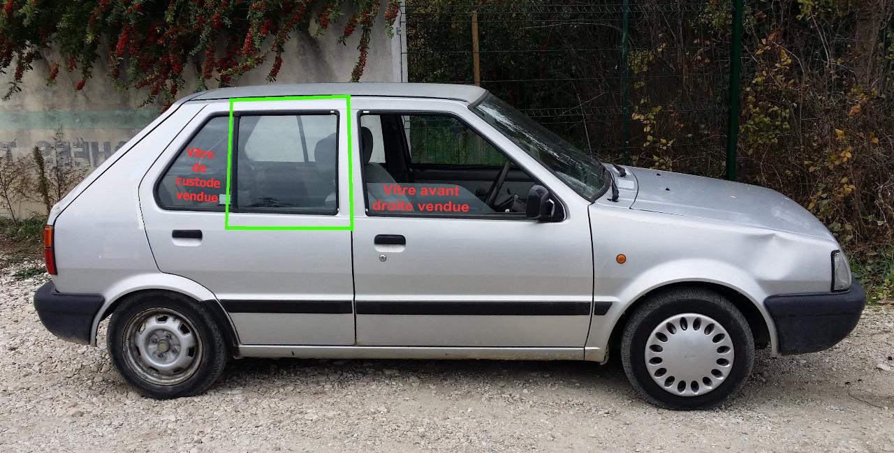 Lot de 3 vitres latérales de portière MICRA K10 LesAnciennes.com