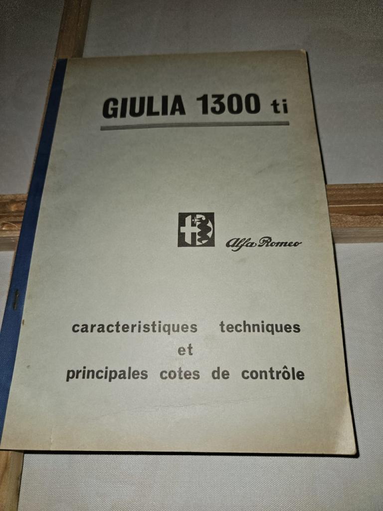 ALFA ROMEO GIULIA 1300 TI : Caracteristiques Techn LesAnciennes.com
