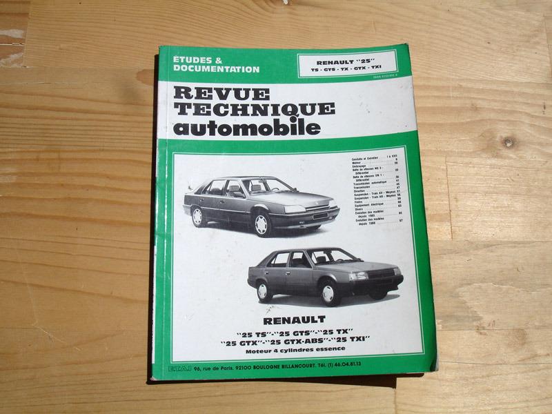 RTA revue technique Renault 25 Essence LesAnciennes.com