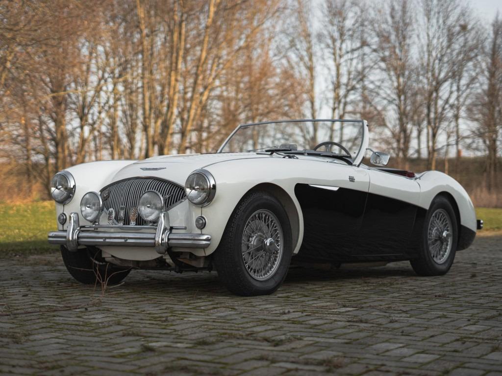 Miniature Roadace Replicas Austin Healey 100/4 1955, échelle 1/100, Rouge/noir