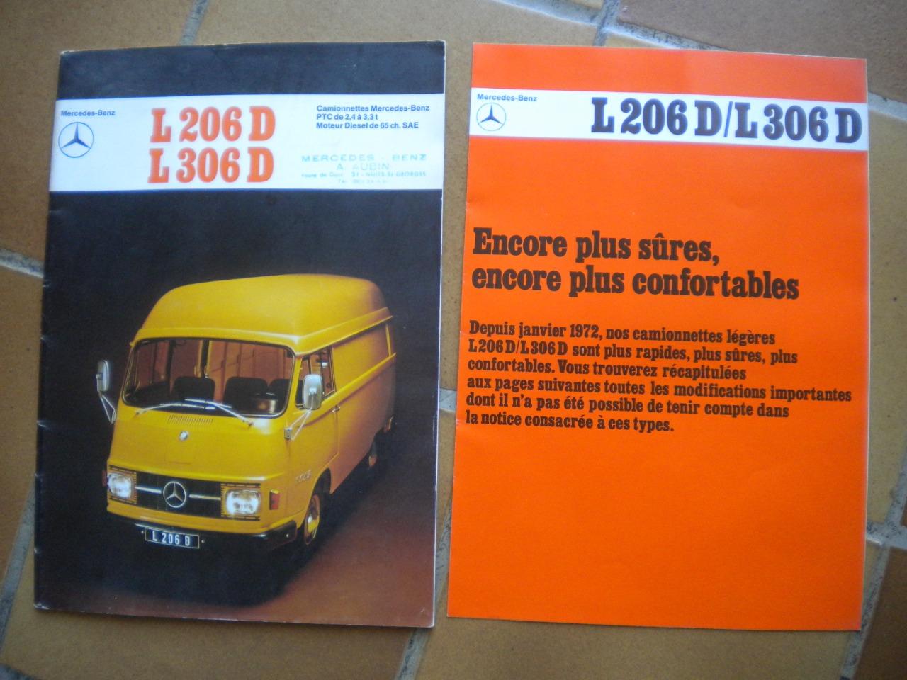 Mercedes Benz L206 D L306 D catalogue ancien LesAnciennes.com