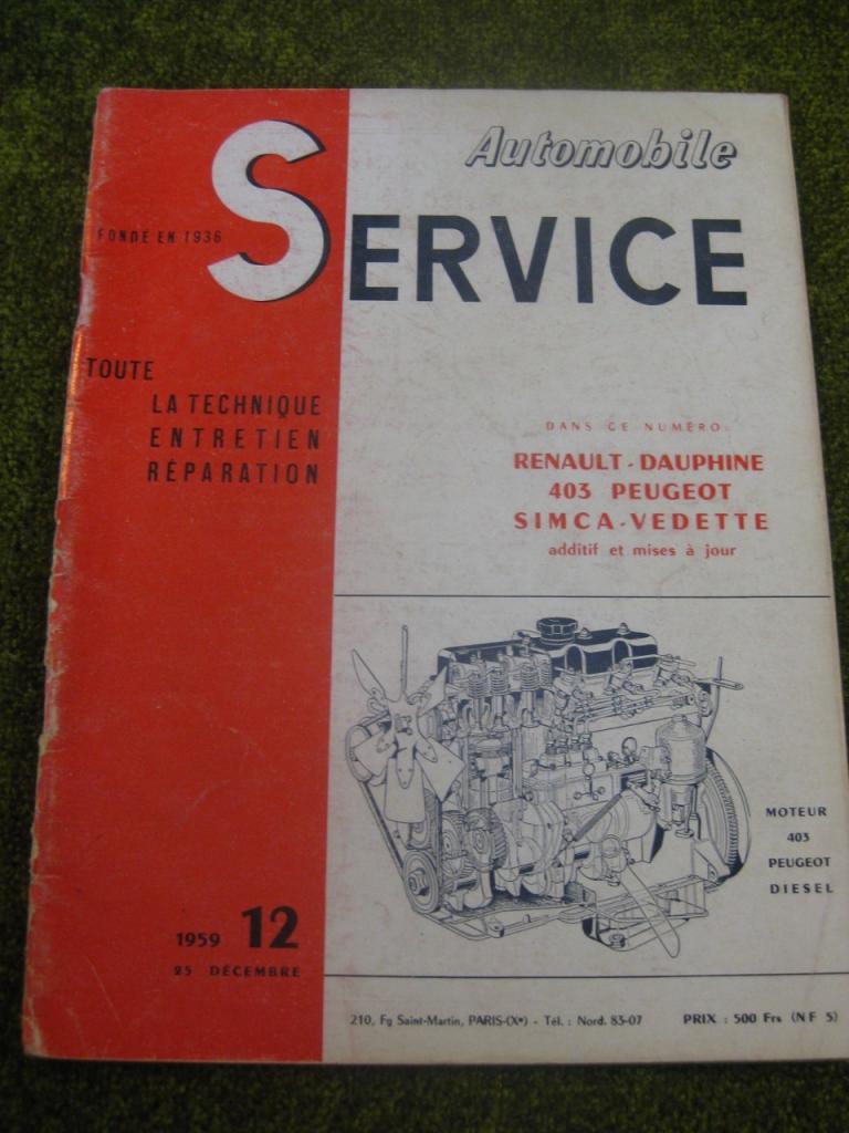 Mises à jour 1960. Service N°12 de 1959 LesAnciennes.com