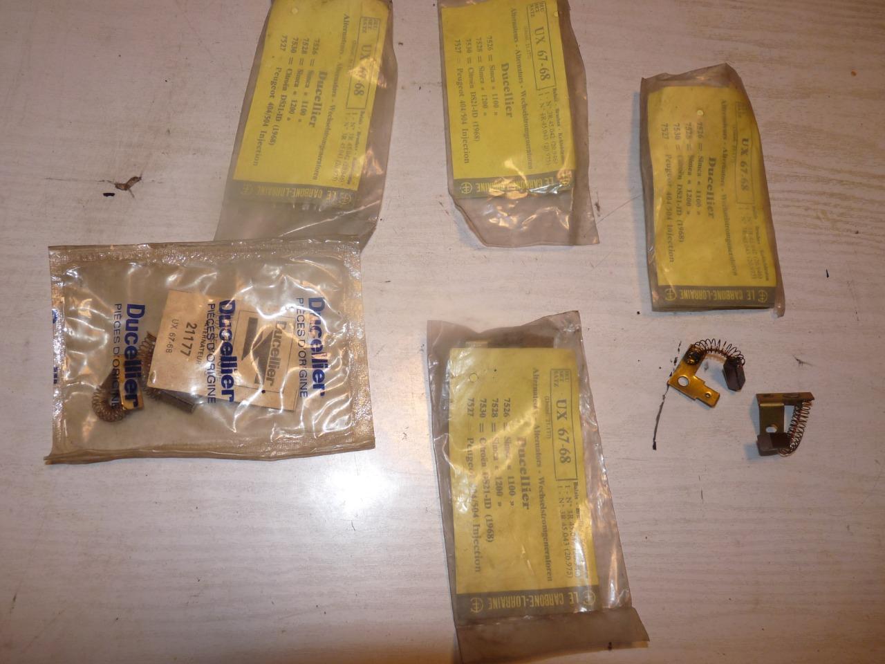 5 jeux de balais UX 67-68 Alternateurs Ducellier LesAnciennes.com