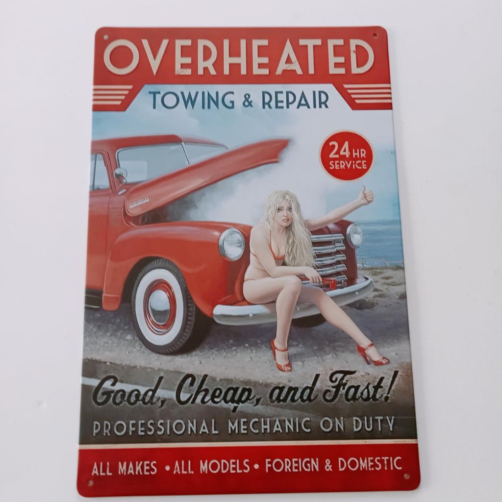 PLAQUE METAL OVERHEATED LesAnciennes.com