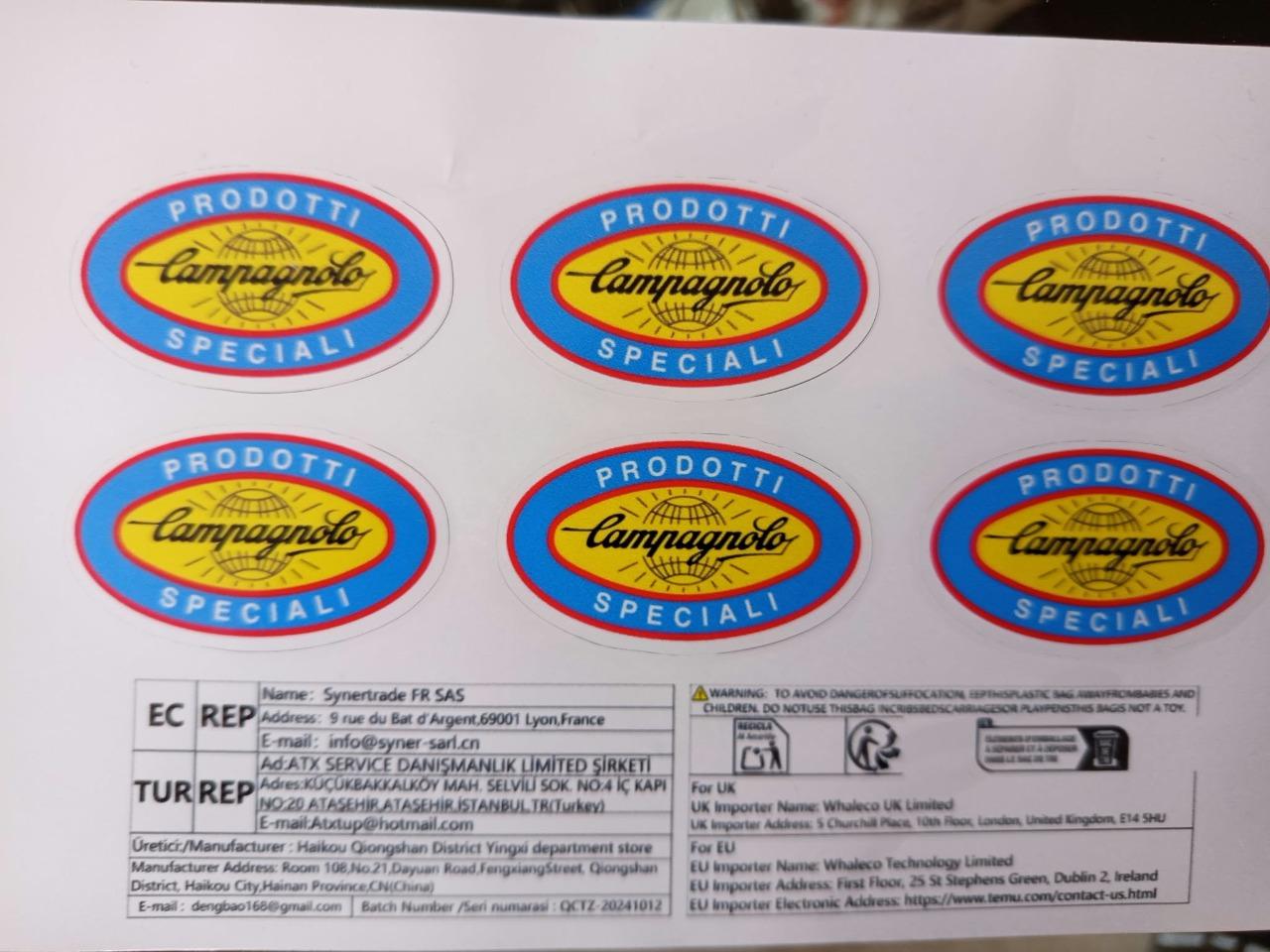 Stickers FERRARI JANTES CAMPAGNOLO MAGNESIUM LesAnciennes.com