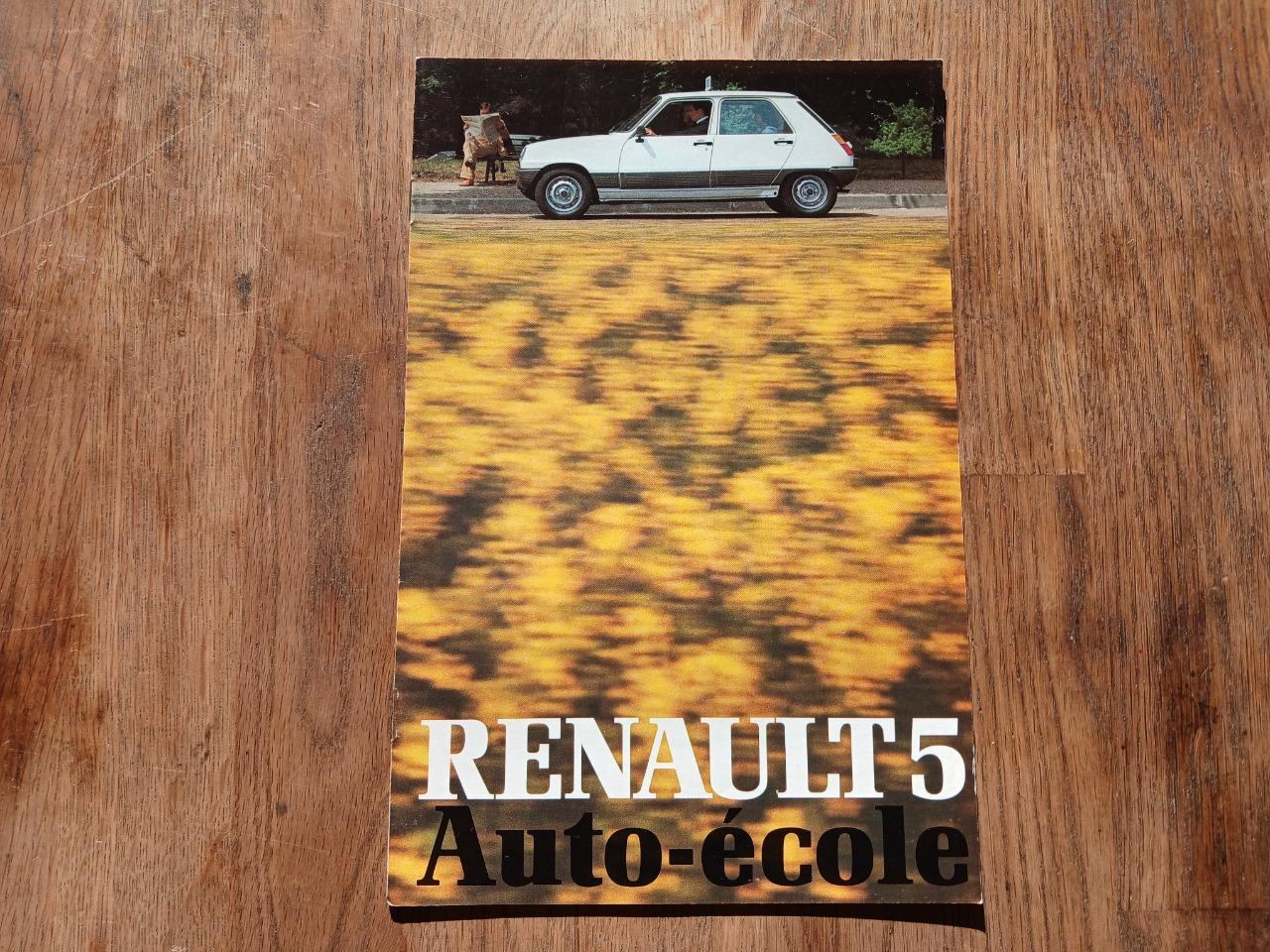 Catalogue RENAULT 5 (R5) auto école 1981 LesAnciennes.com