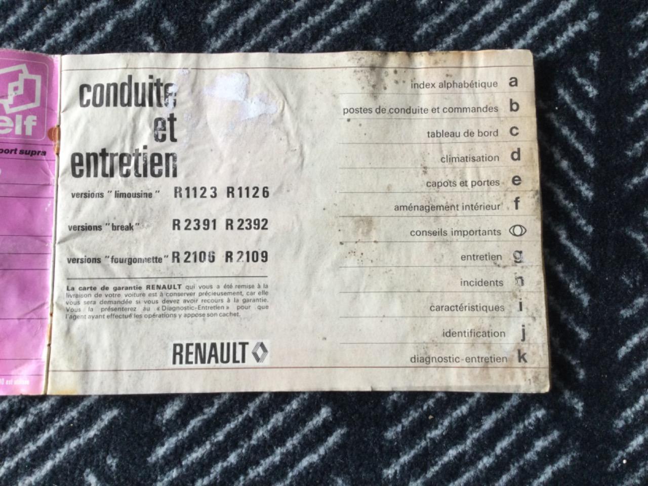 Livret conduite et entretien Renault 4 LesAnciennes.com