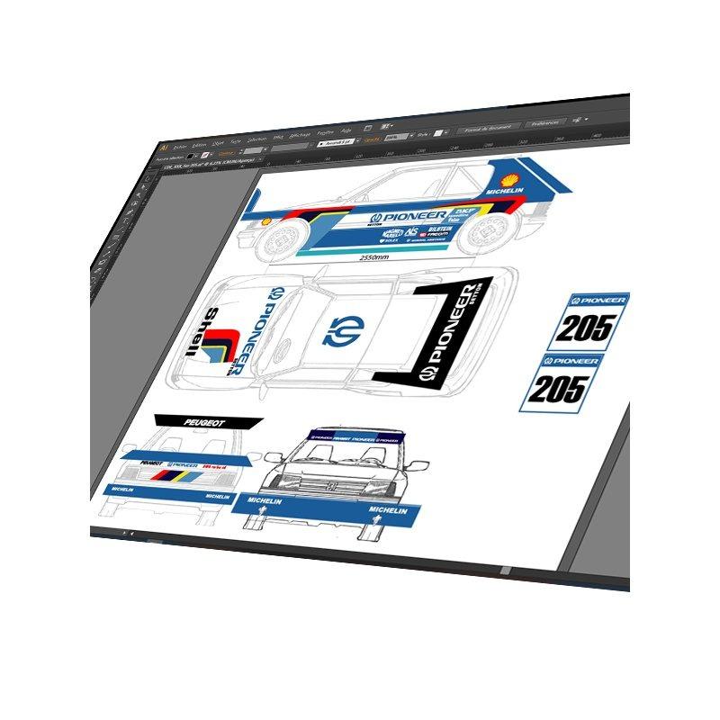 Décoration adhésifs 205 T16 Grand Raid LesAnciennes.com