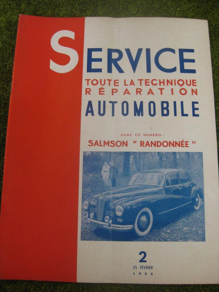 Salmson Randonnée, Service N°2 de 1952 LesAnciennes.com