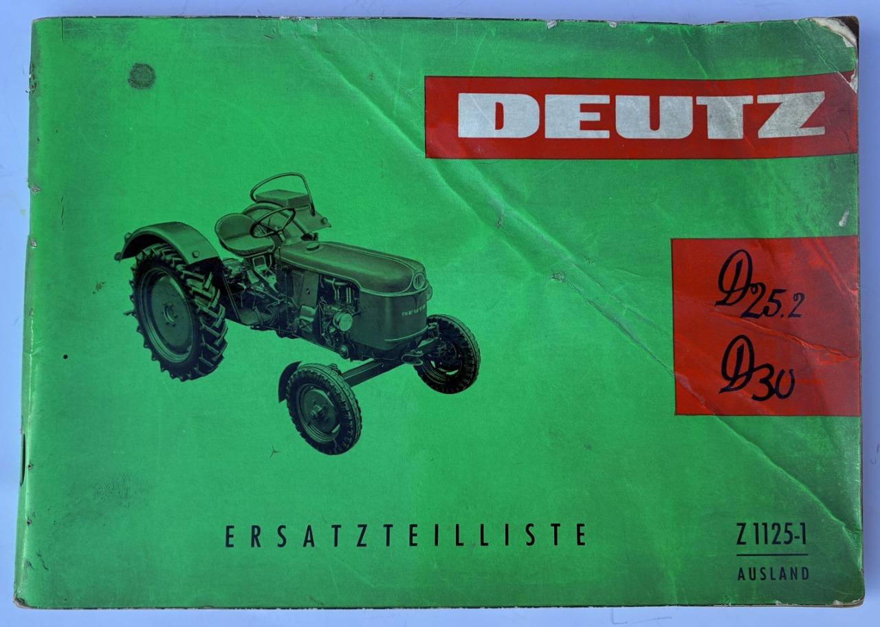 Catalogue pièces tracteur Deutz D25.2 D30 & S LesAnciennes.com