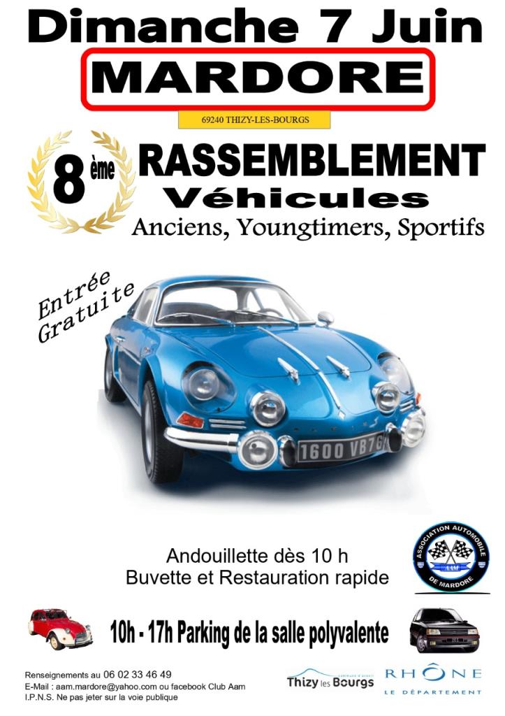 8ème RASSEMBLEMENT DE VÉHICULES ANCIENS , SPORTIFS ET YOUNGTIMERS À MARDORE LesAnciennes.com