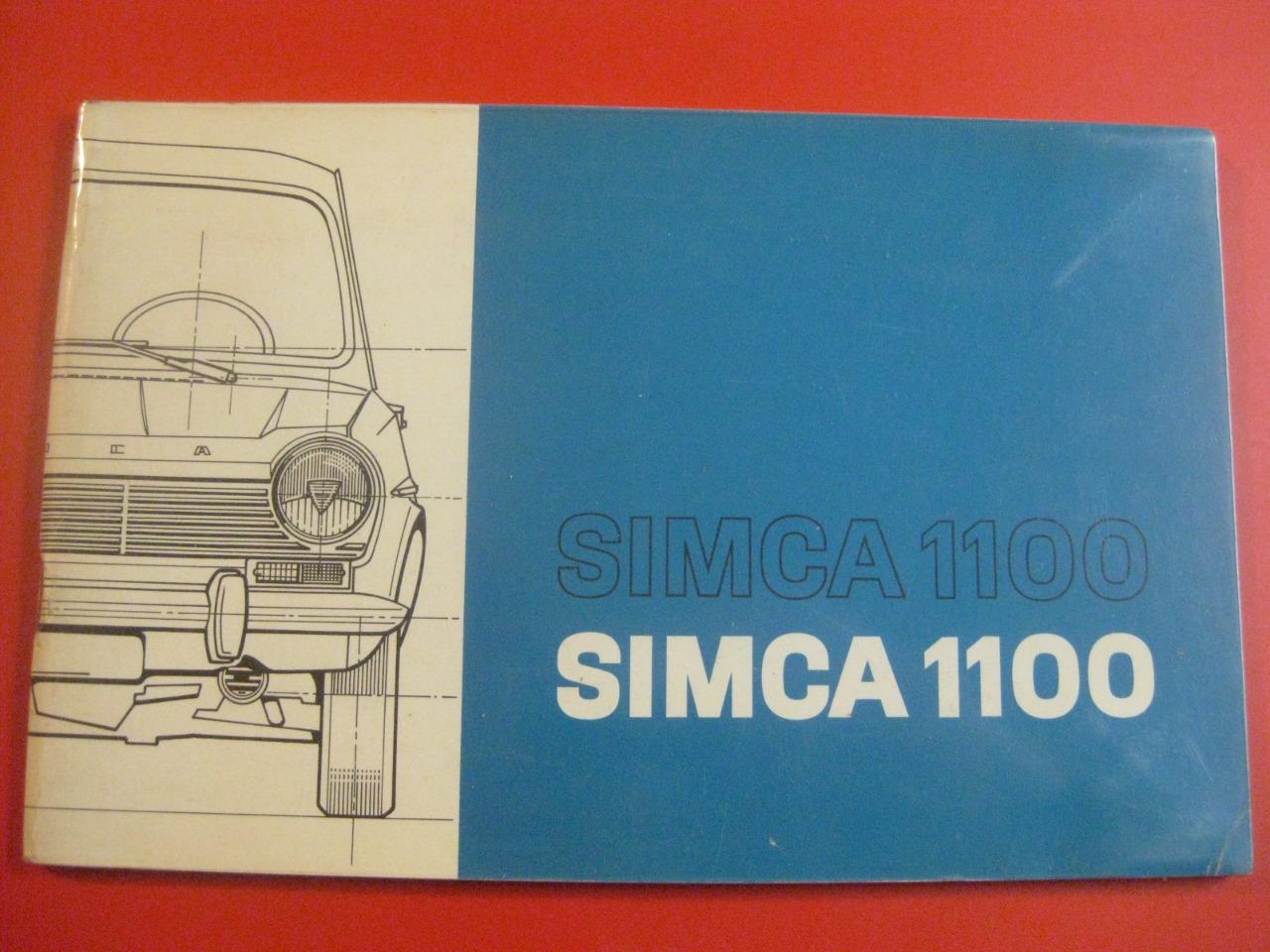 Simca 1100, livret entretien 1977 LesAnciennes.com