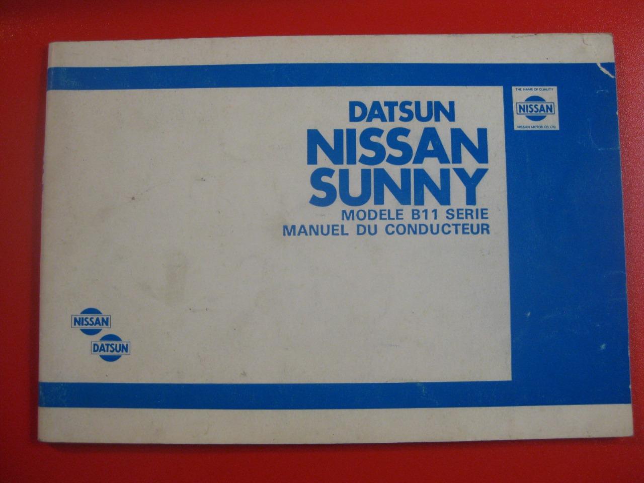 Datsun Nissan Sunny B11. Livret entretien 82 LesAnciennes.com