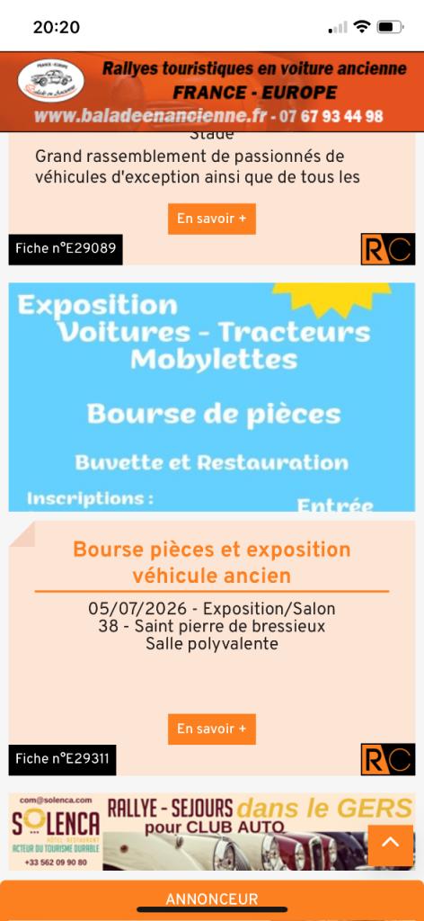 Bourse de pièces et expédition de véhicules anciens LesAnciennes.com