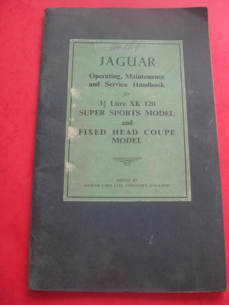 Jaguar XK 120, notice d'entretien de 1951 LesAnciennes.com