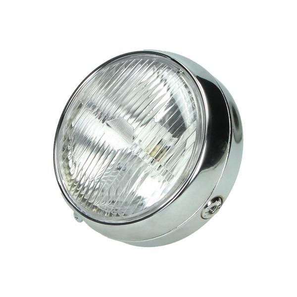 Phare rond chromé Ø140 Peugeot 103 sans inter LesAnciennes.com