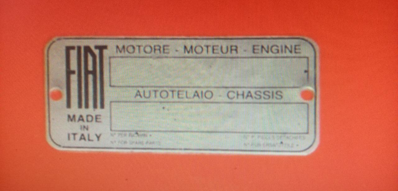FIAT 615 plaque vierge CHASSIS LesAnciennes.com