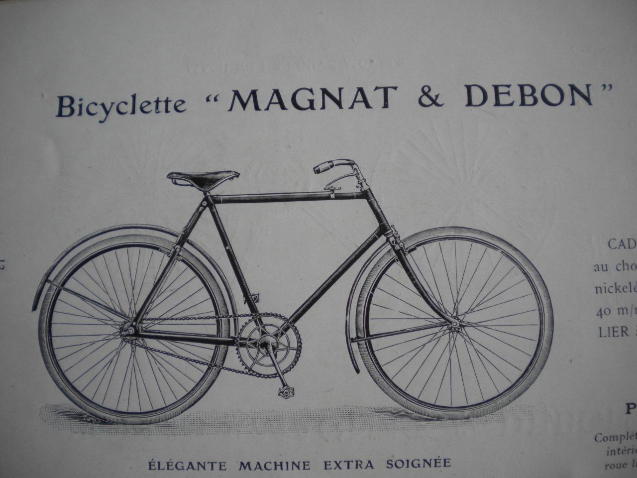 Cycle , vélo , bicyclette Magnat Debon avant 1920 LesAnciennes.com