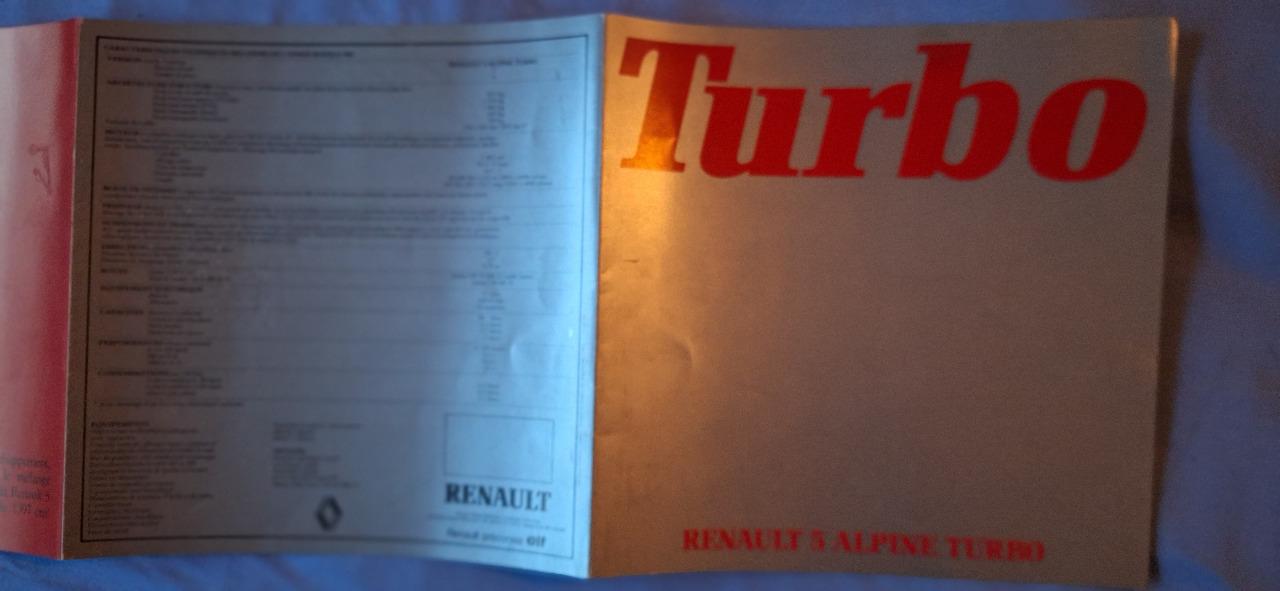 Brochure publicitaire Renault R5 Alpine Turbo LesAnciennes.com