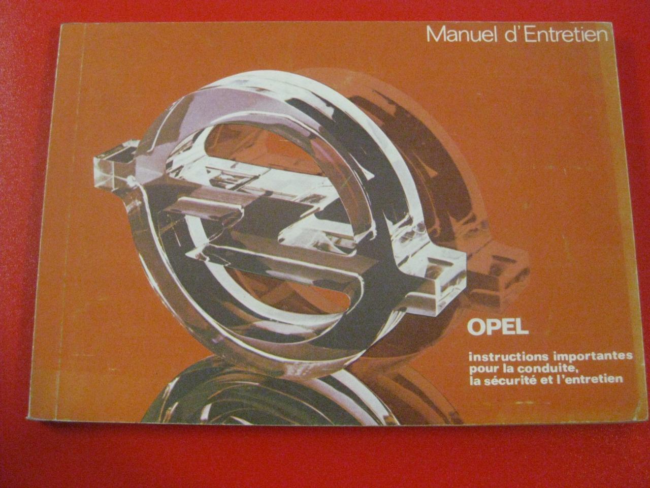 Notice entretien Opel, Aout 1977 LesAnciennes.com
