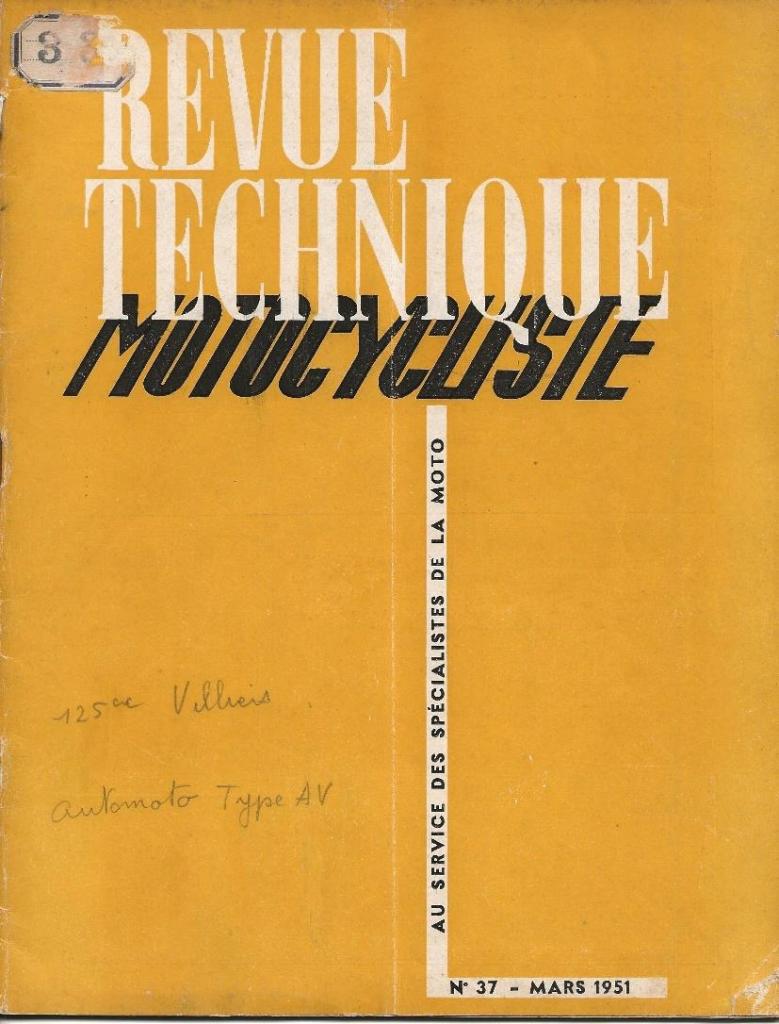 Revue Moteur 125 cm3 Villiers et Automoto AV LesAnciennes.com