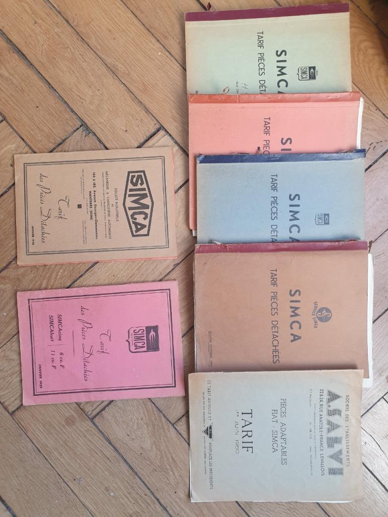 Anciens catalogues Simca pièces détachées LesAnciennes.com