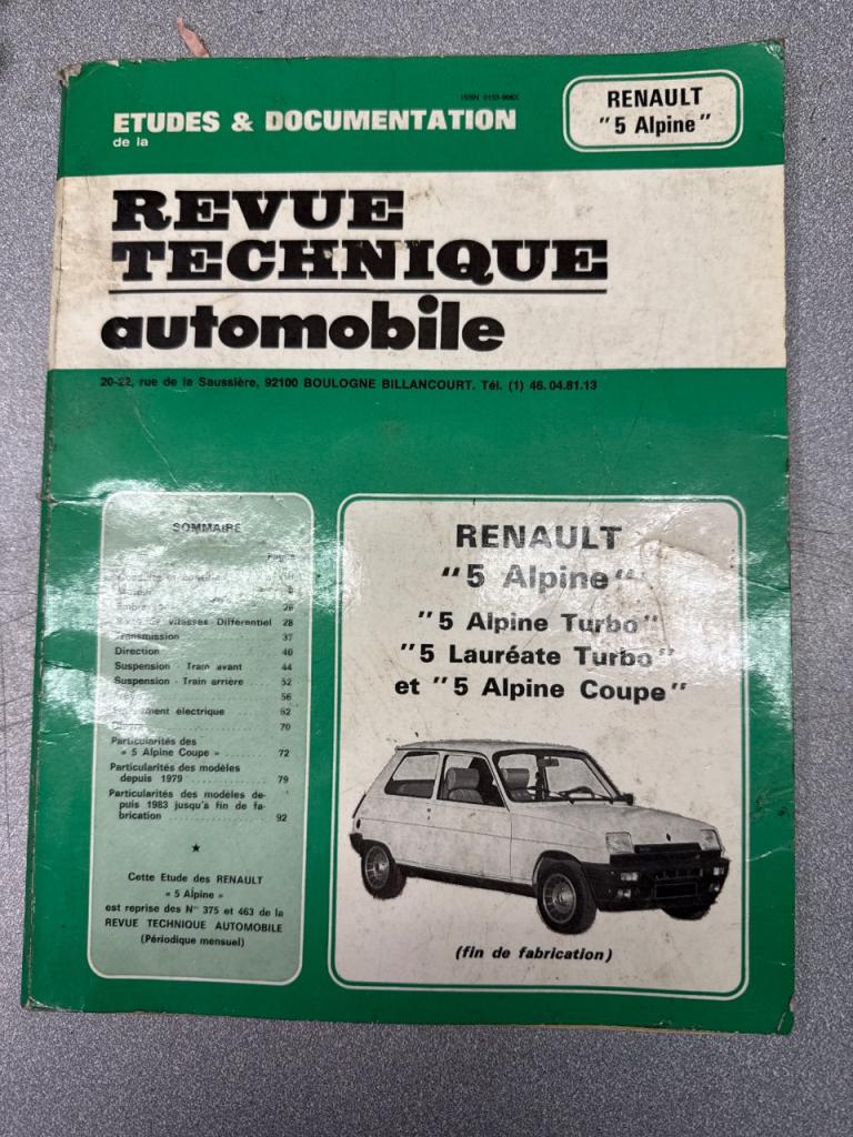 Renault 5 alpine revue technique LesAnciennes.com
