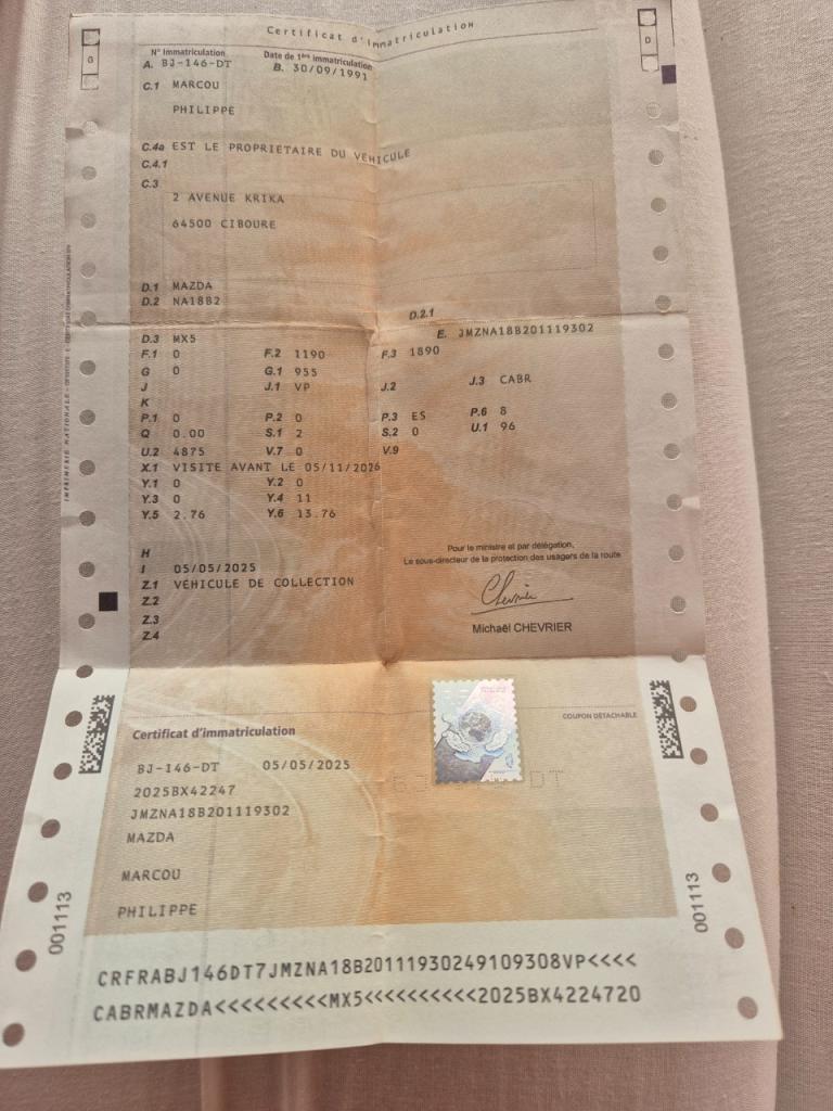 1991 MAZDA MX-5 NA18B2, foto 12