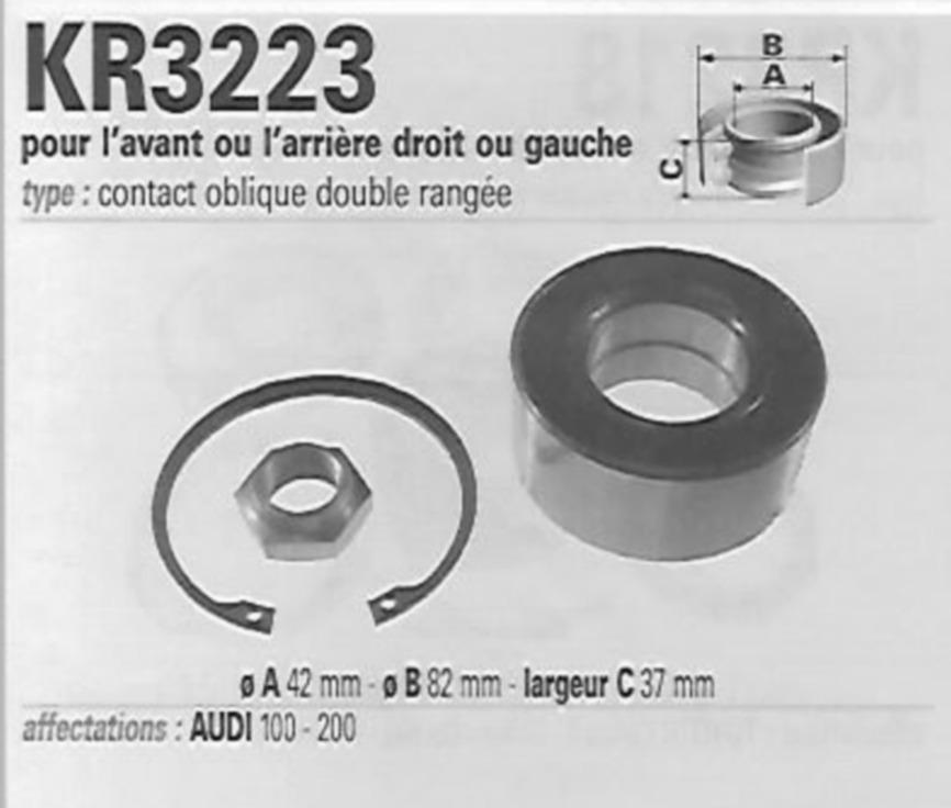 Roulements AUDI 100, 200, Quattro LesAnciennes.com