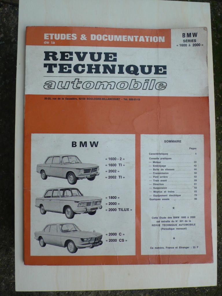 RTA BMW 1600 - 1800 - 2000 - 2002 à vendre