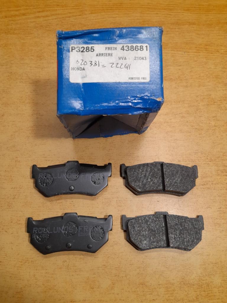 Plaquettes de frein Arrière Honda Accord Prélude LesAnciennes.com