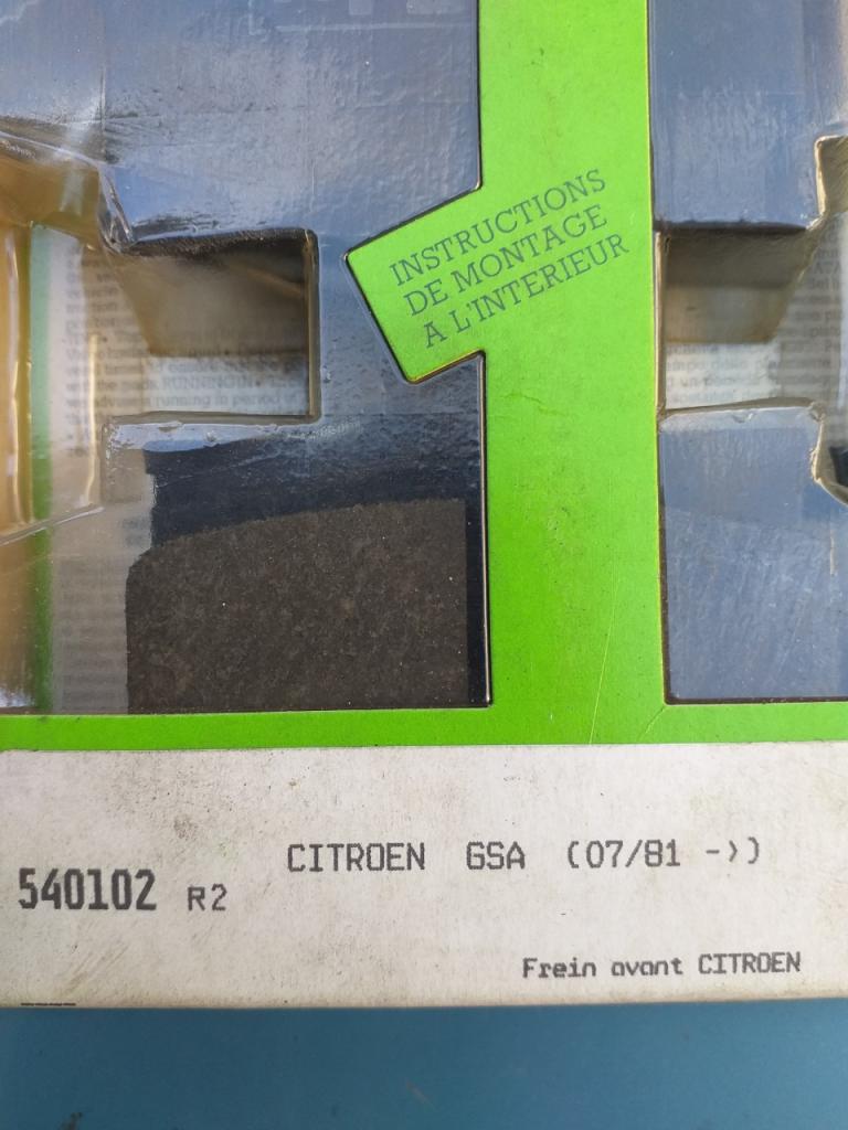 Plaquette de freins CITROEN GSA LesAnciennes.com