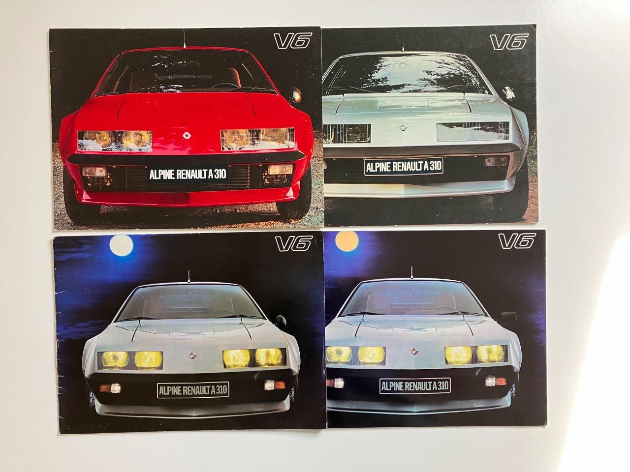 4x Brochures ALPINE-RENAULT A310 V6 (1976-79) LesAnciennes.com