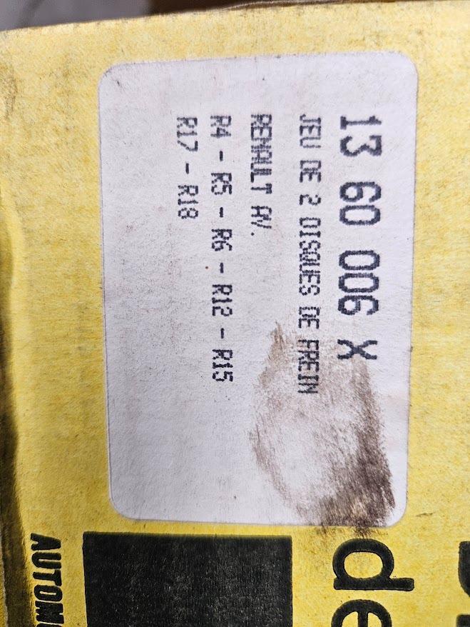 Disque de frein RENAULT divers DIVERS LesAnciennes.com